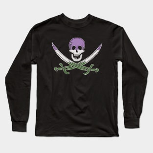 Genderqueer Pirate Pride (darkMode) Long Sleeve T-Shirt